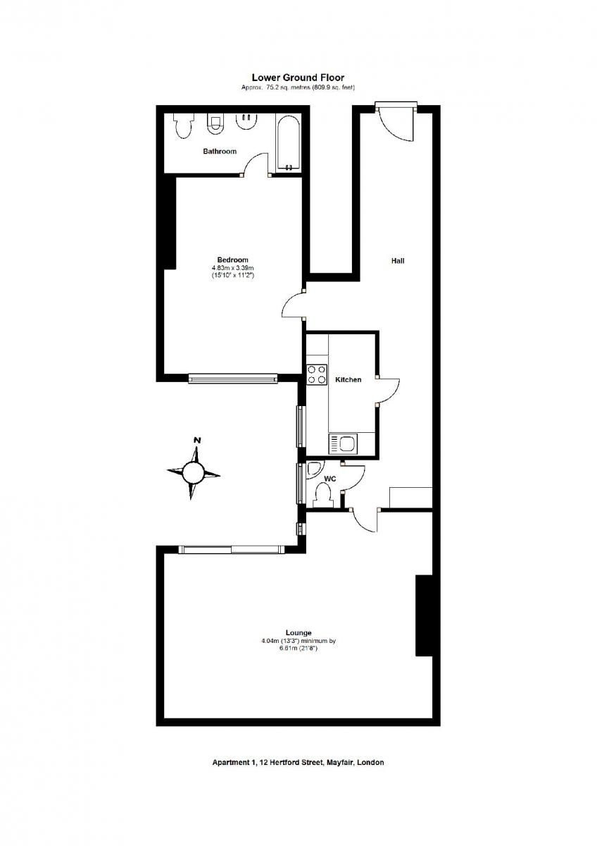 1 Bedrooms Flat to rent in Hertford Street, Mayfair W1J