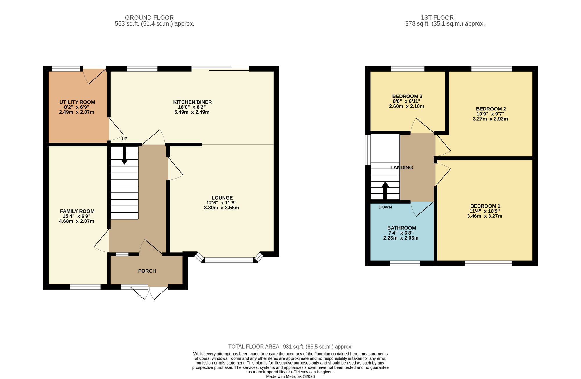 3 Wardle Close, Manchester floorplan