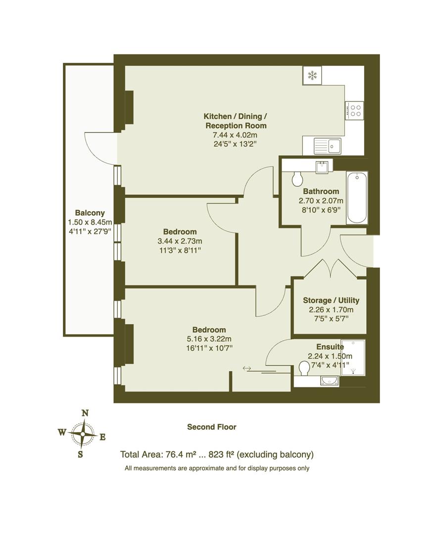 4 Gateway Apartments, 11 Station Approach, Hoe Street, Walthamstow floorplan