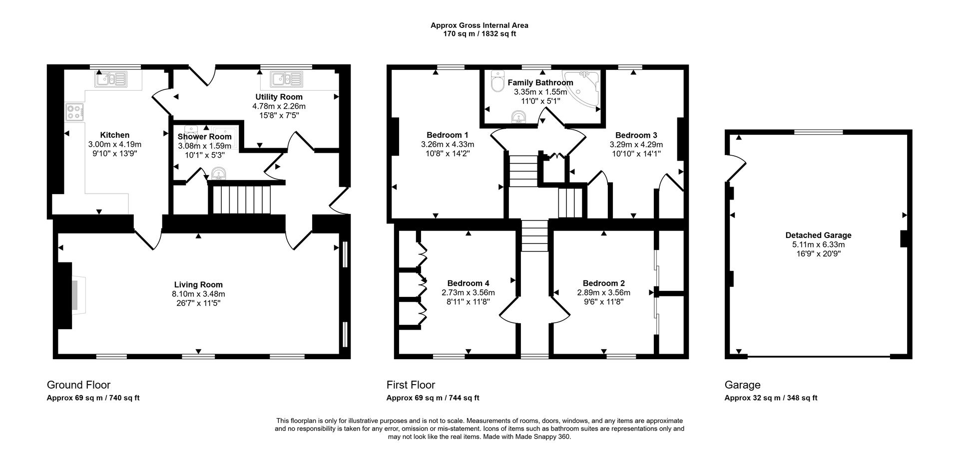 Mardeen Cottage, Saundersfoot floorplan