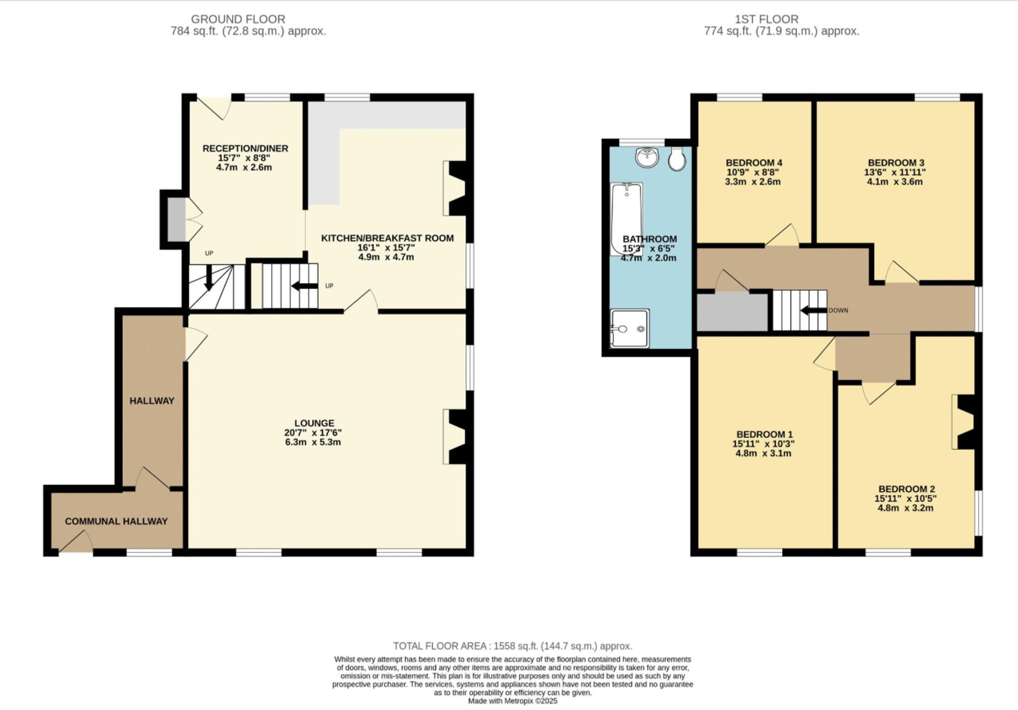 1 Cottingley Bridge House Bradford Road, Bingley floorplan
