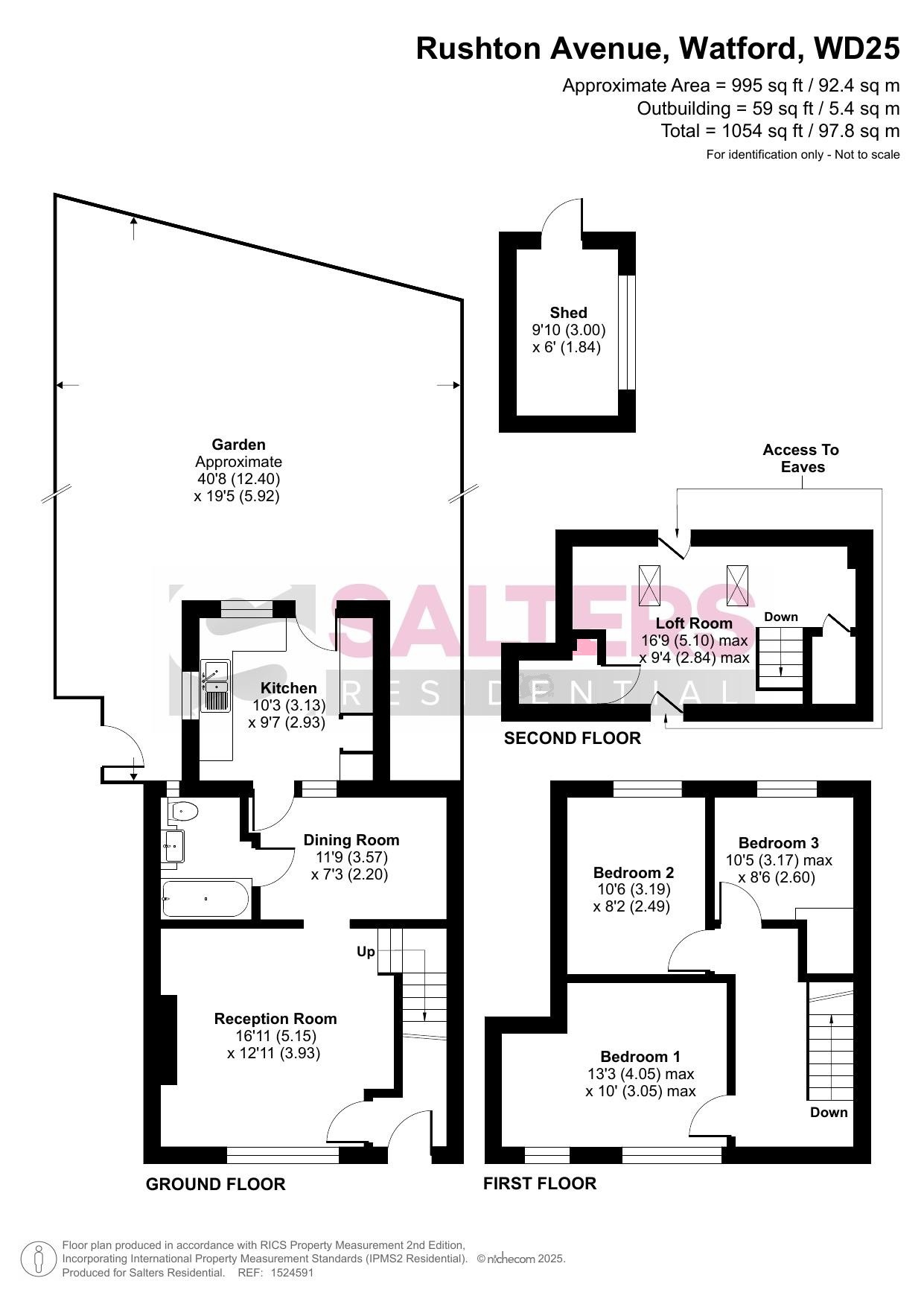 13 Rushton Avenue, Watford floorplan