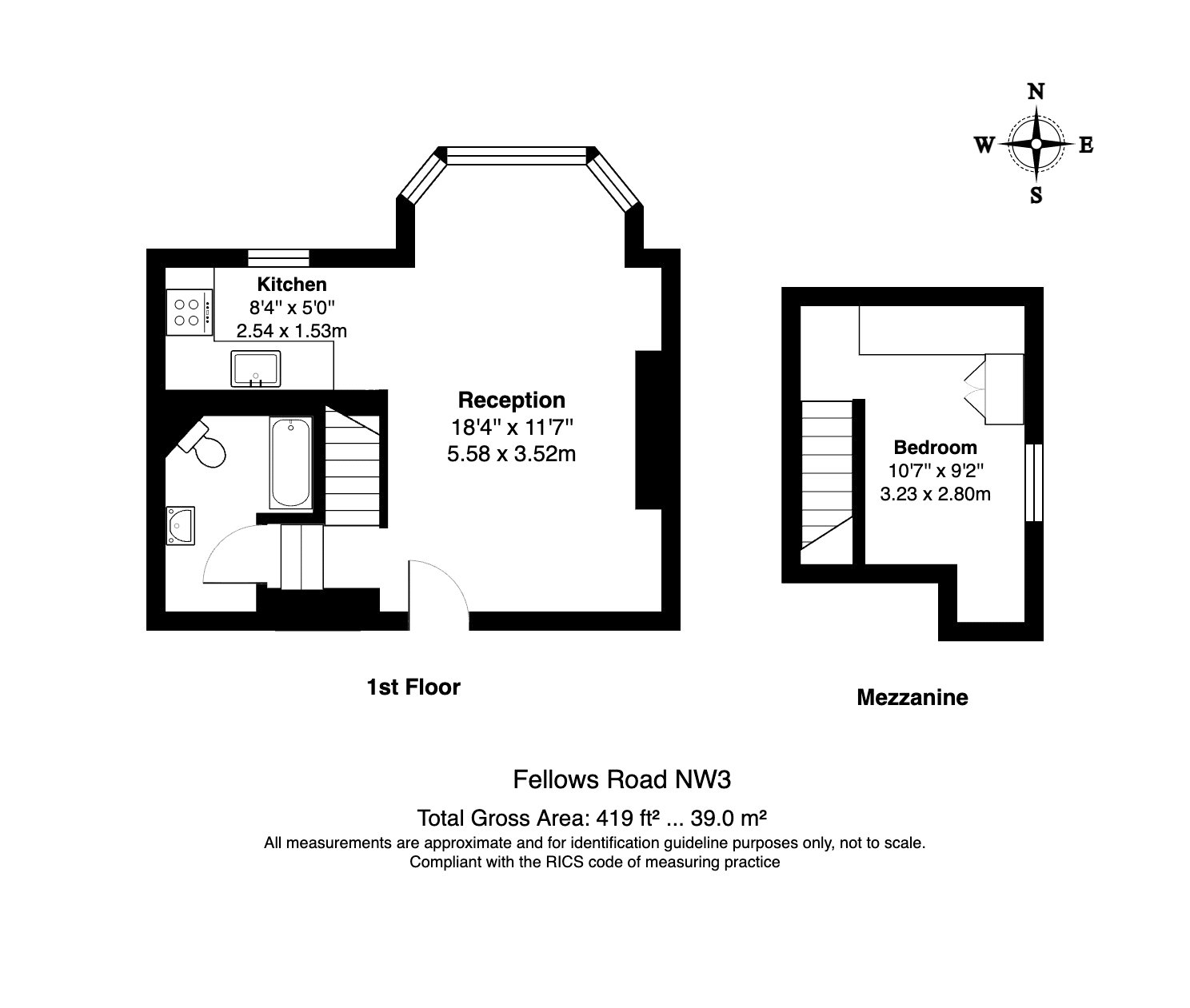 Fellows Road, London floorplan