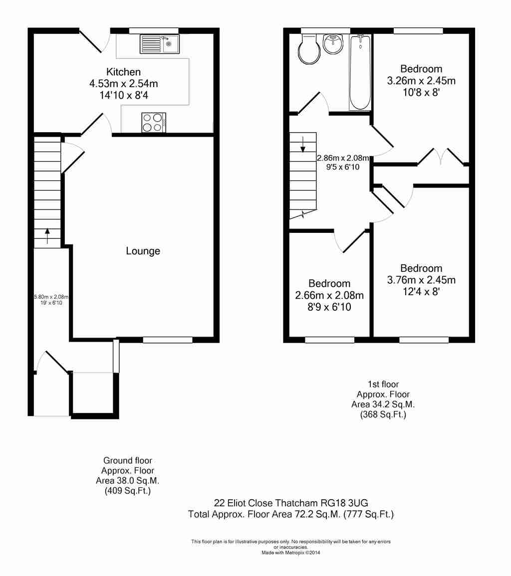 3 Bedrooms Terraced house for sale in Eliot Close, Thatcham RG18