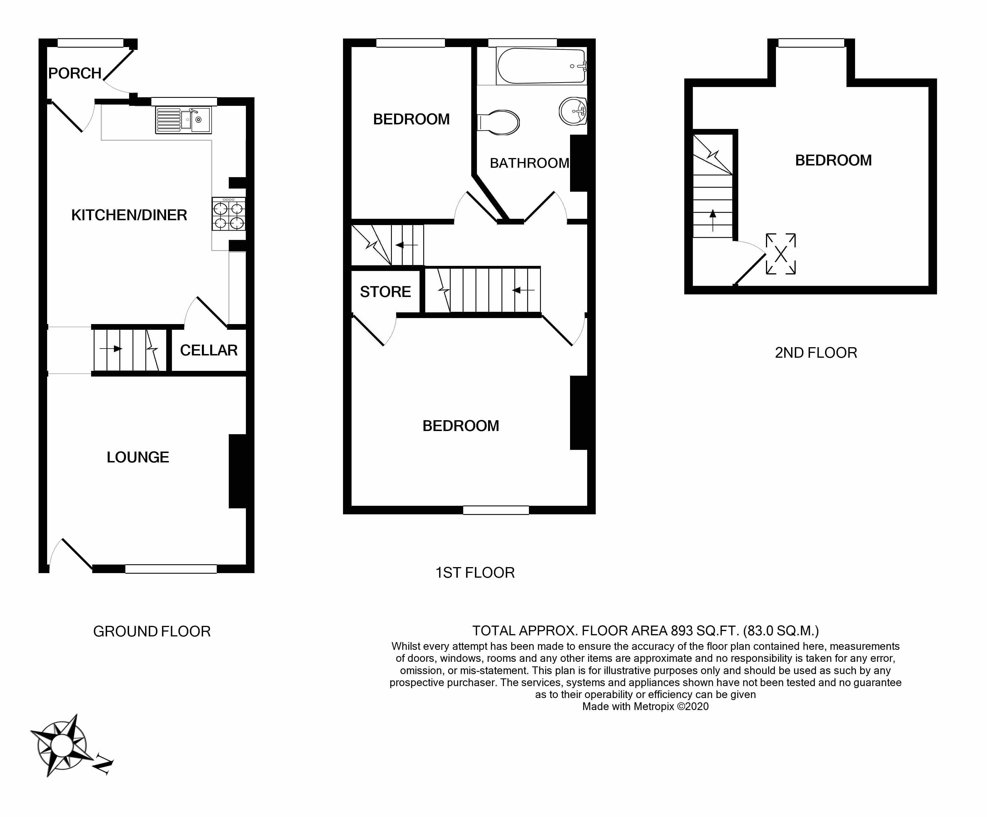 Derbyshire Lane, Meersbrook, Sheffield S8, 3 bedroom terraced house for sale 58776557