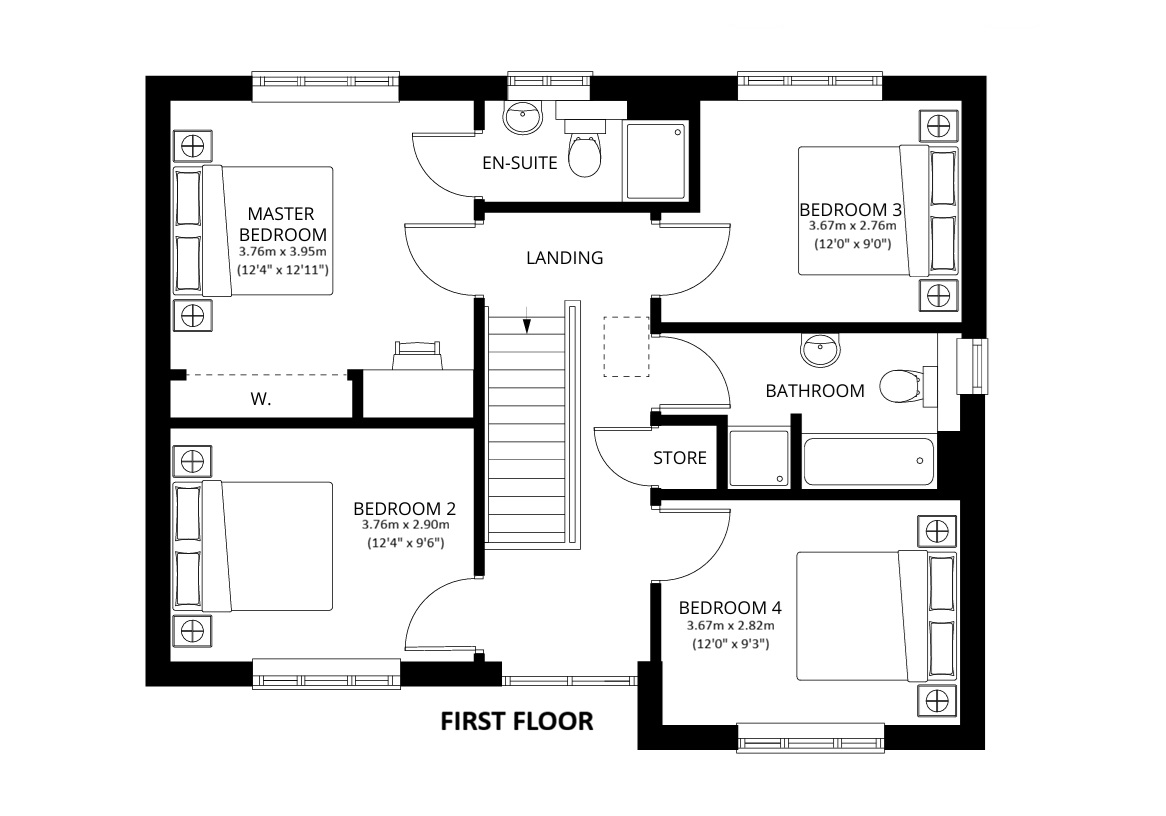 2 Beaumont Grove, Upper Killay, Swansea floorplan
