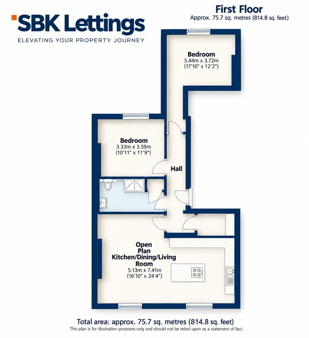 Flat 2, 6 Bertie Terrace, Warwick Place, Leamington Spa floorplan