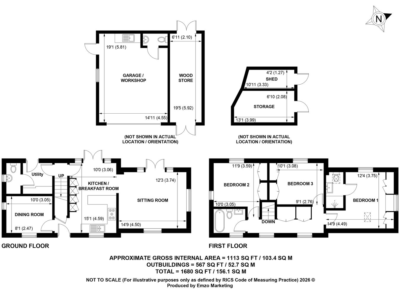 Bilberry Cottage, Lyndhurst floorplan