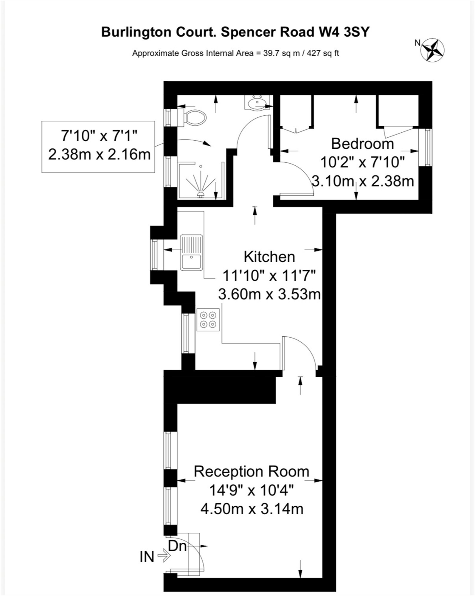 Flat 9A, Burlington Court, Spencer Road, London floorplan