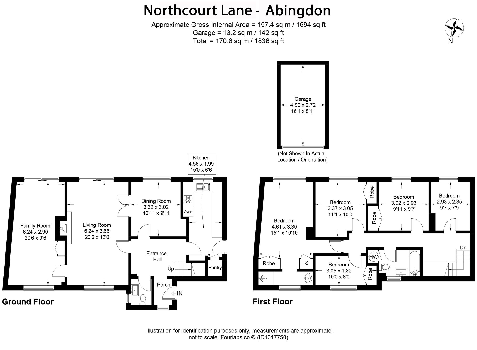 1, Northcourt Lane, Abingdon, OX14 floorplan