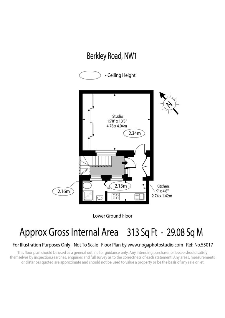 Basement Flat, 5, Berkley Road, London floorplan