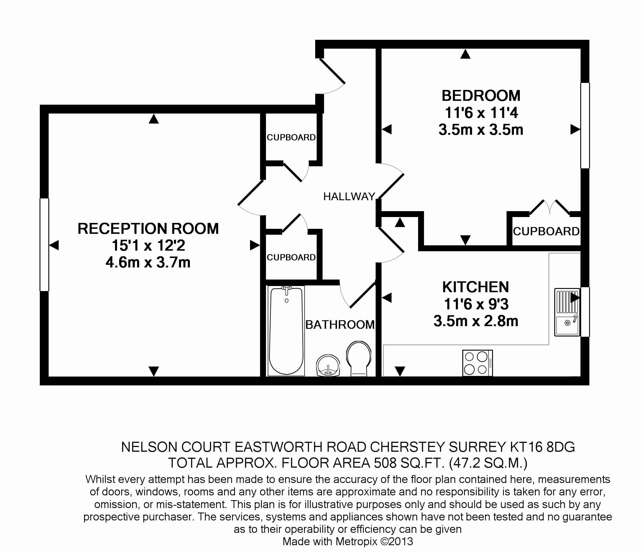 1 Bedrooms Flat to rent in Eastworth Road, Chertsey KT16
