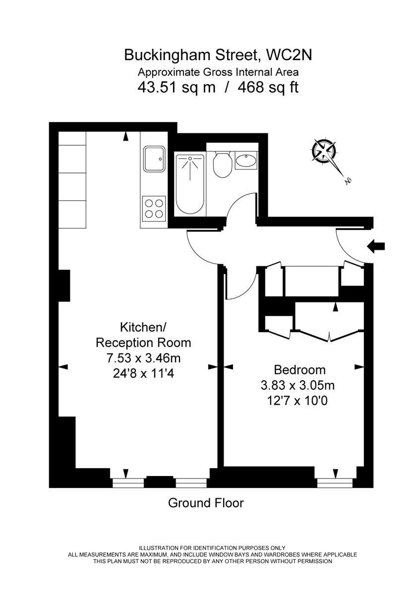 1 Bedrooms Flat to rent in Buckingham Street, Covent Garden WC2N