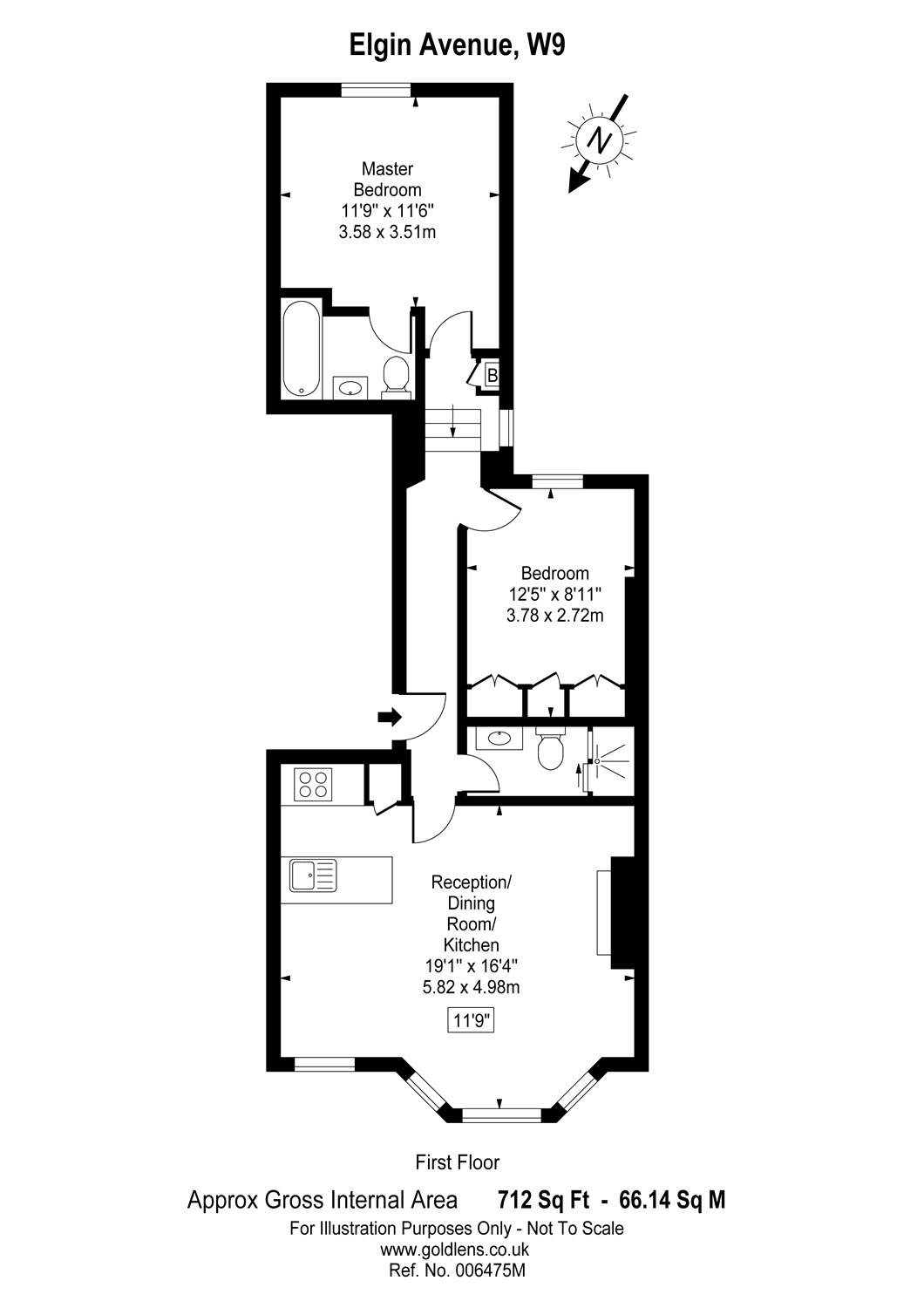 2 Bedrooms Flat to rent in Elgin Avenue, Maida Vale, London W9