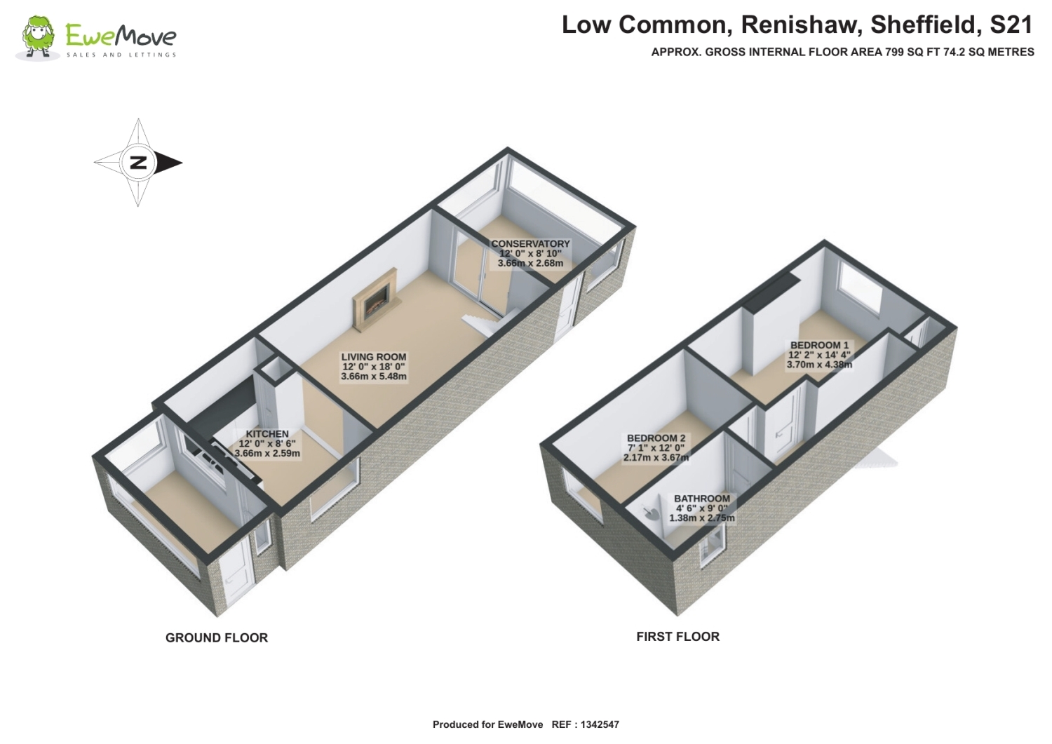 22, Low Common, Sheffield floorplan
