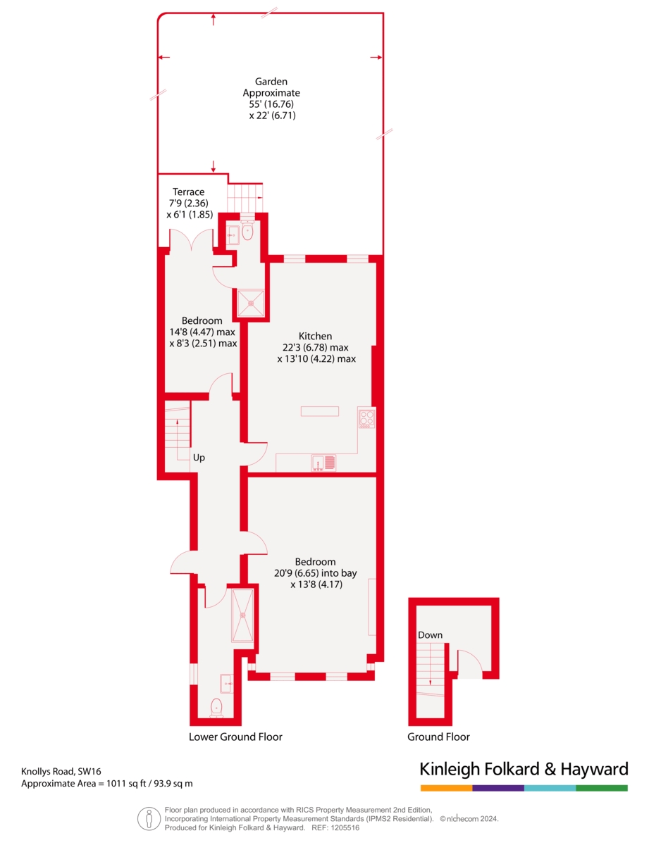 Knollys Road, London floorplan