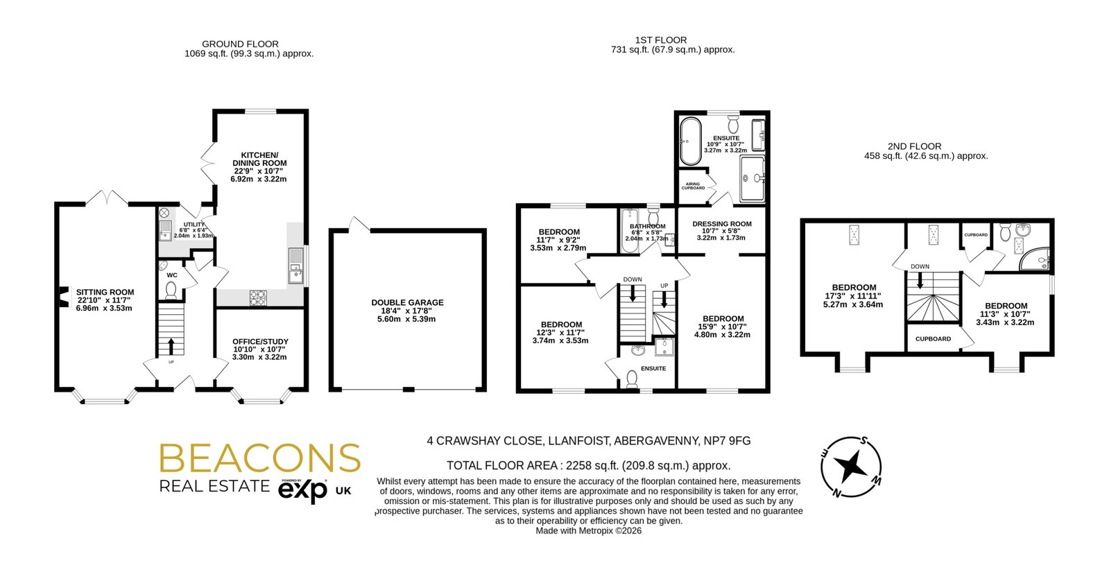 4, Crawshay Close, Abergavenny floorplan