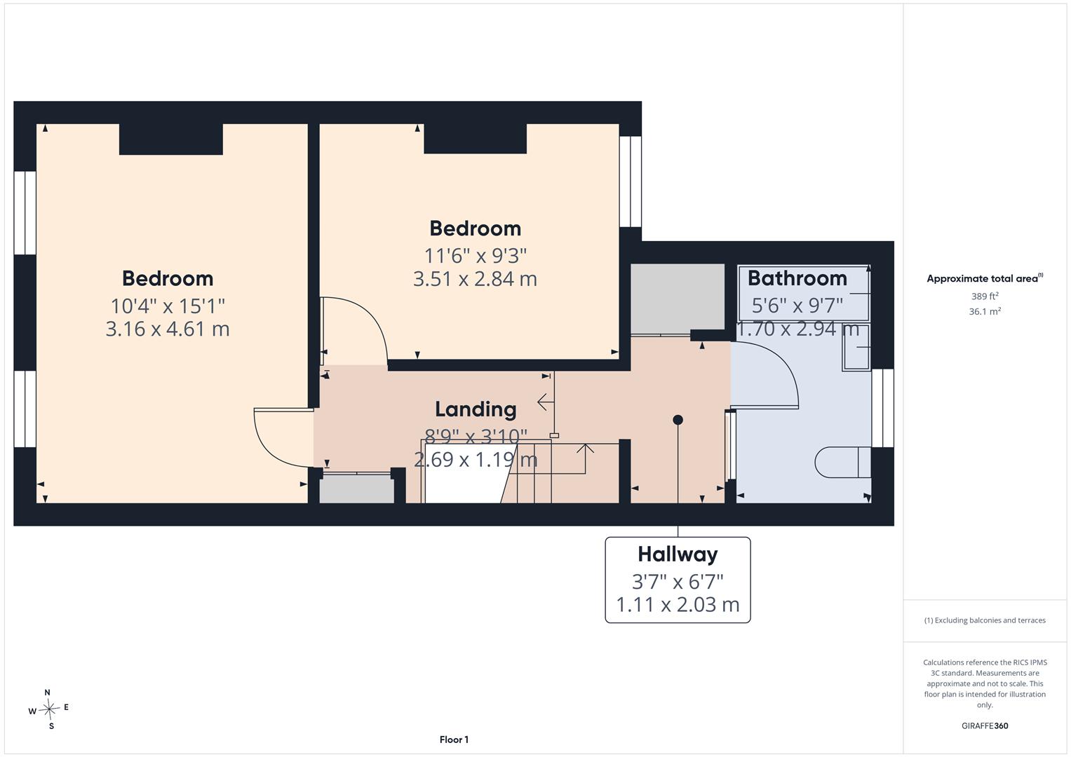 54, Hanbury Road, London floorplan