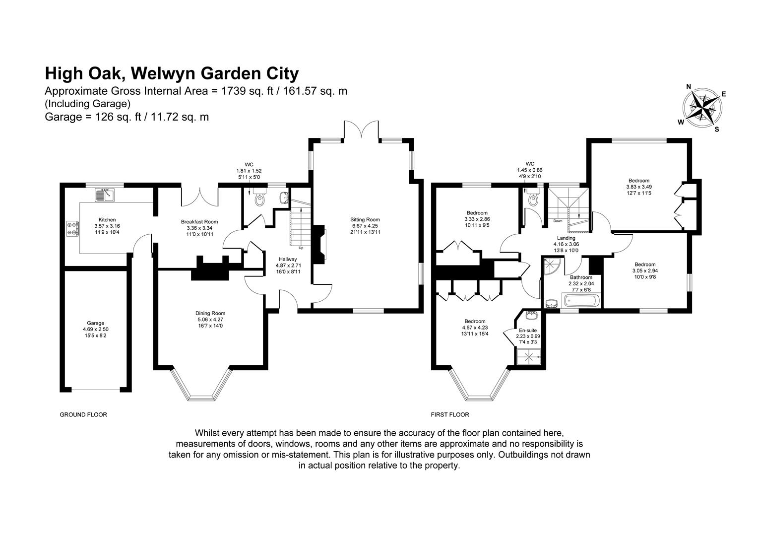 35, High Oaks Road, Welwyn Garden City floorplan