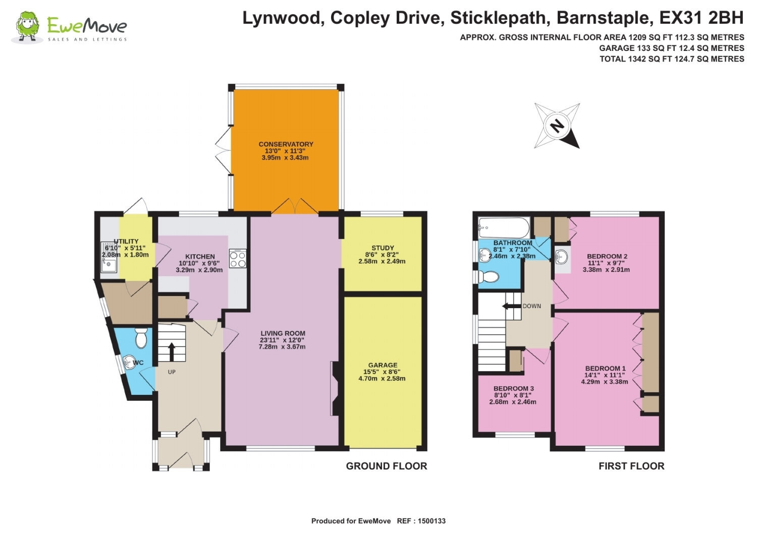 Lynwood, Copley Drive, Sticklepath, Barnstaple floorplan