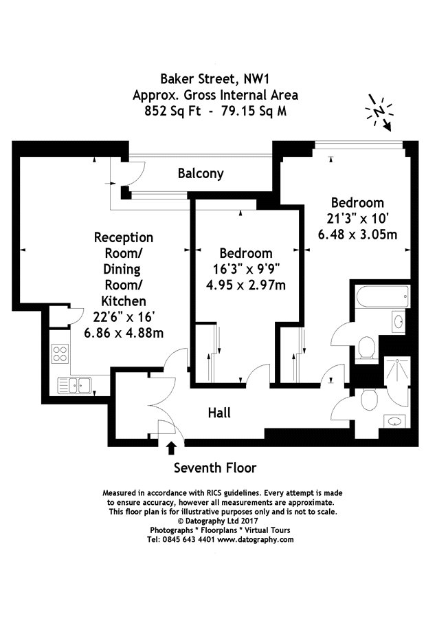 2 Bedrooms Flat to rent in Park View Residence, 219 Baker Street, London NW1