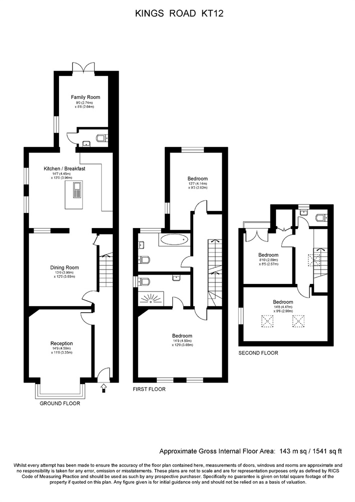 4 Bedrooms Semi-detached house for sale in Kings Road, Walton-On-Thames, Surrey KT12