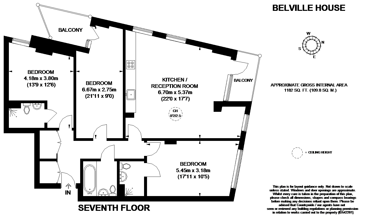 3 Bedrooms Flat for sale in Bellville House, 4 John Donne Way, London SE10