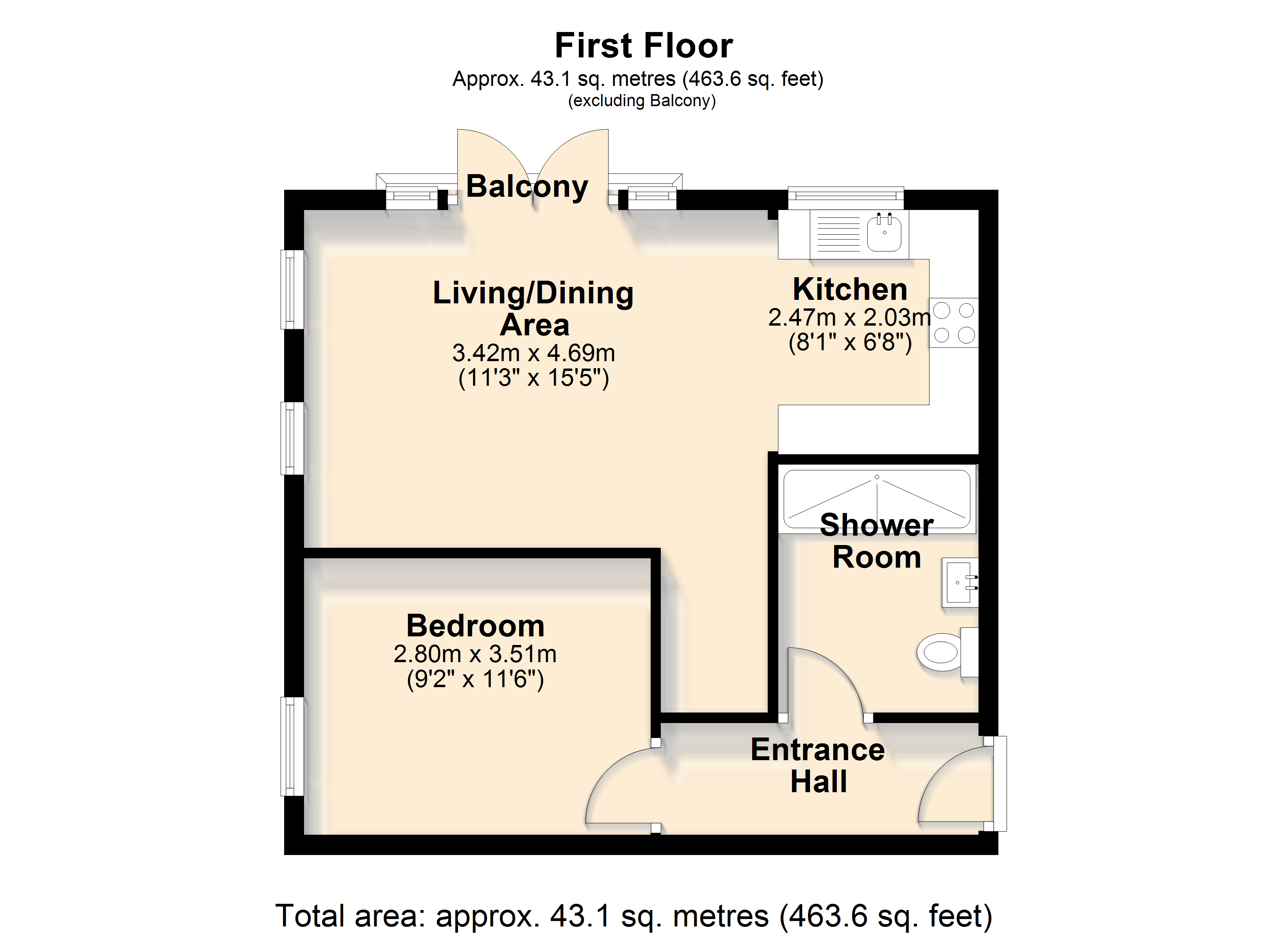 Flat 2, 19a, Glanvilles Mill, Ivybridge floorplan