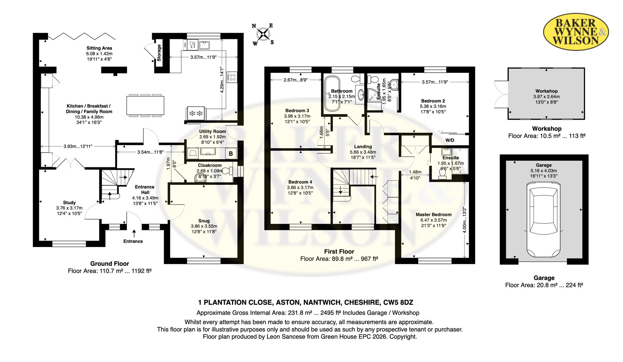 1 Plantation Close, Nantwich floorplan