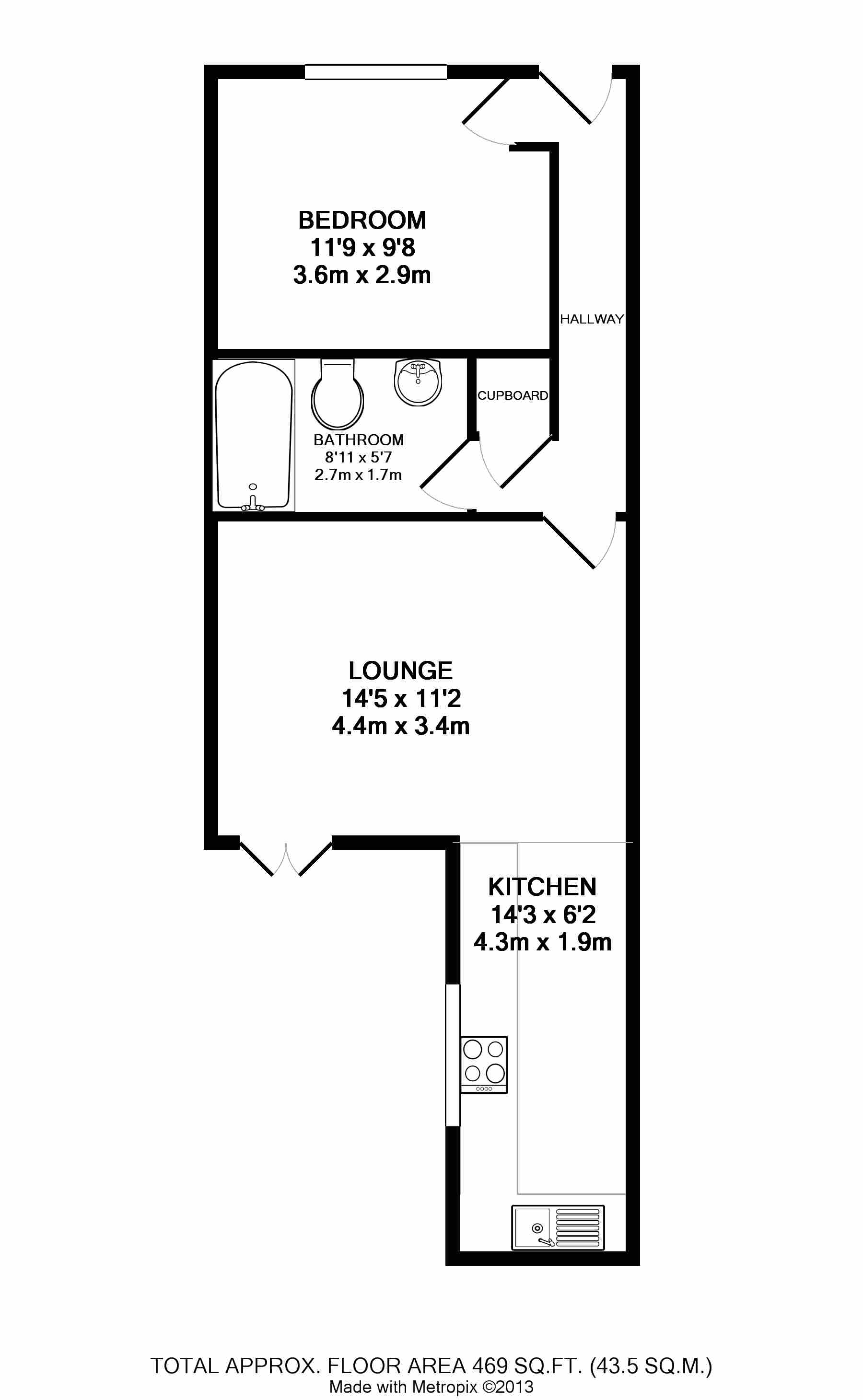 1 Bedrooms Flat to rent in William Street, Totterdown, Bristol BS3