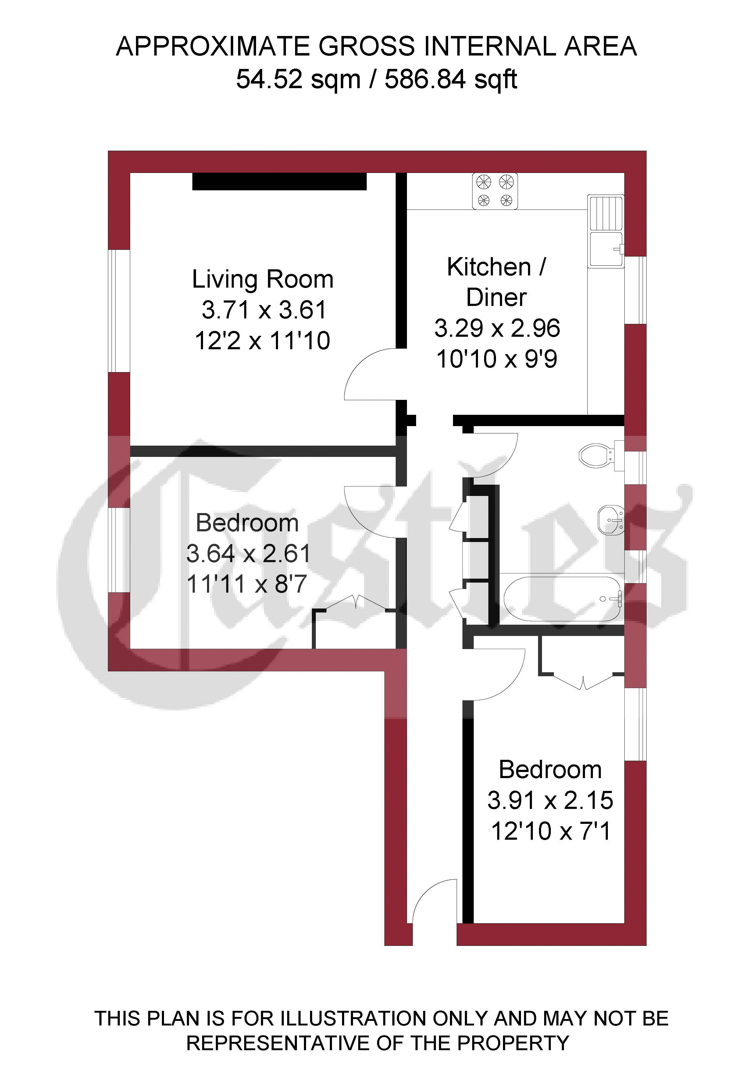 Wigan House, Warwick Grove, London E5, 2 bedroom flat for sale