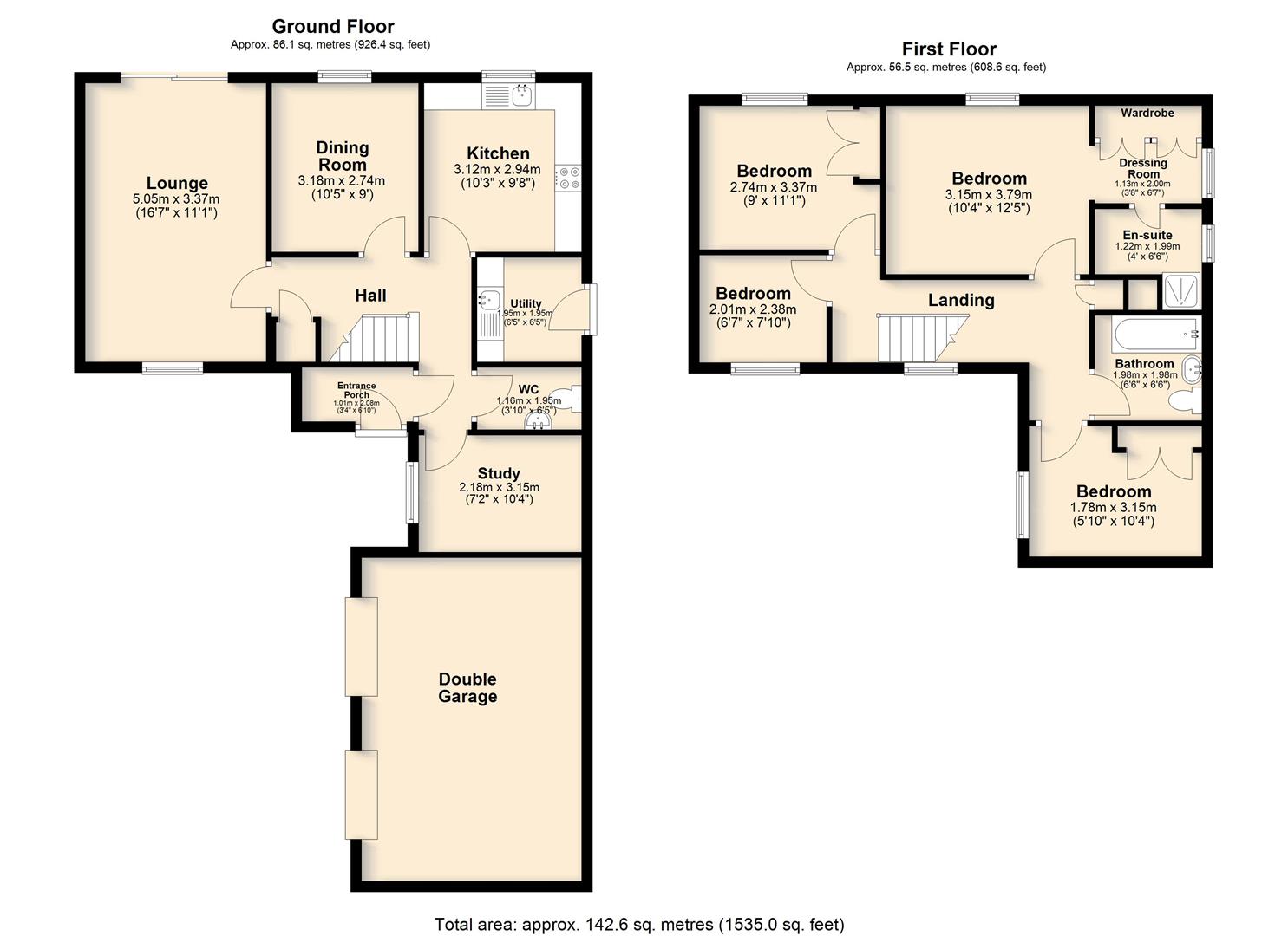 25, Peacock Chase, Wymondham floorplan
