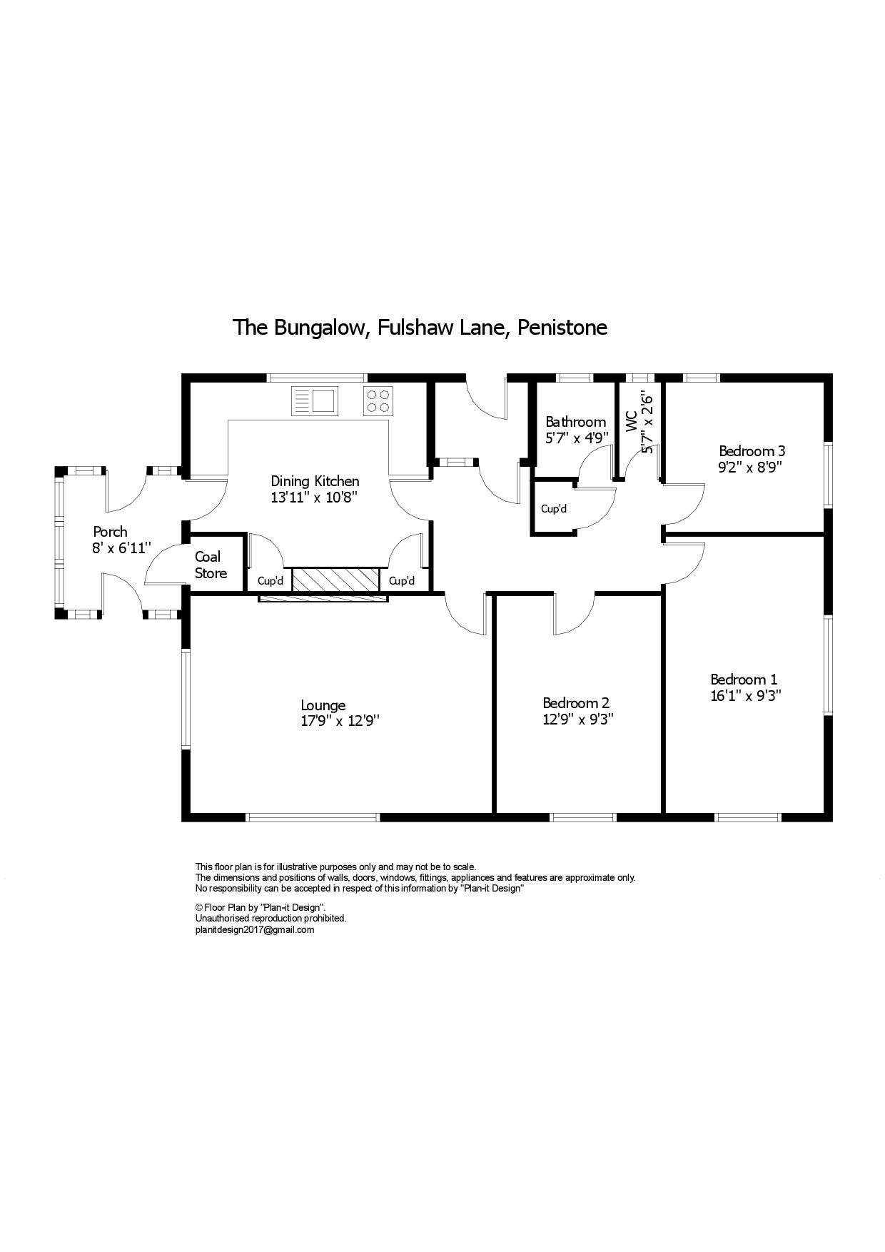 The Bungalow,, Fulshaw Lane, Penistone floorplan