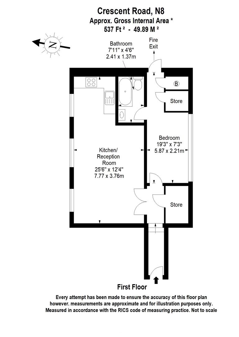 Flat 8, 19 Crescent Road, London floorplan