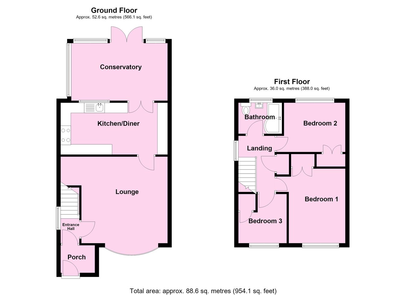 8, Uppingham Drive, Leicester floorplan