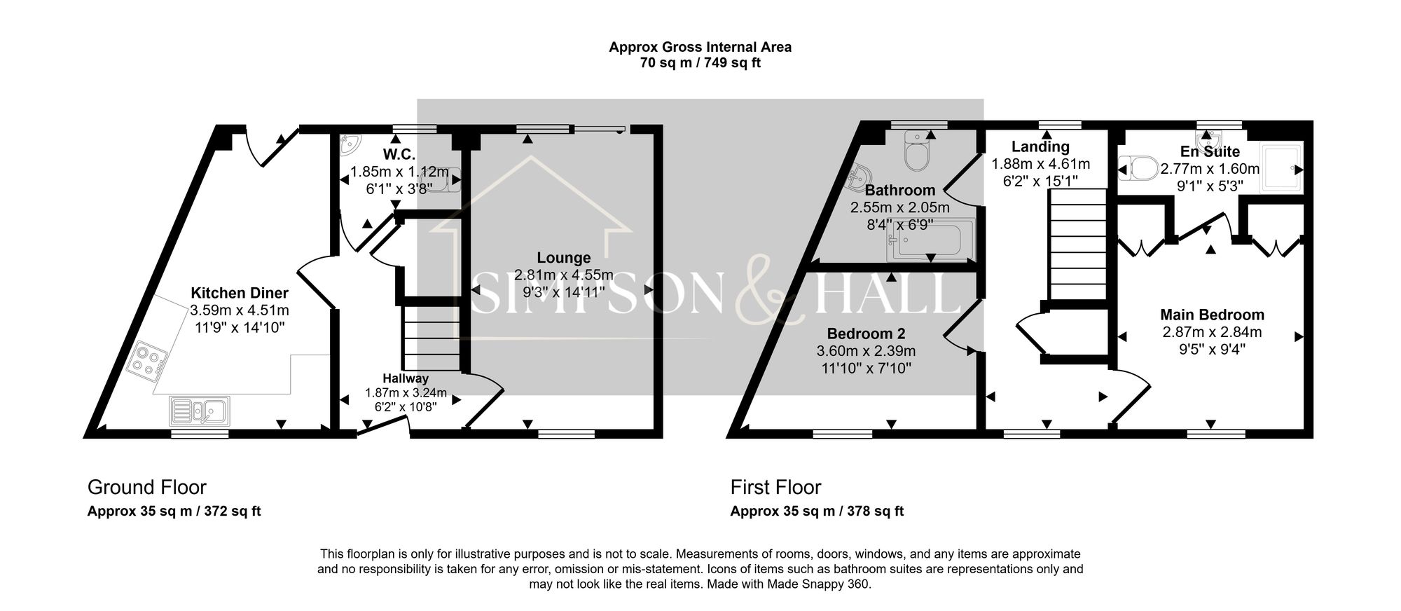 44 Holt Close, Ashford floorplan