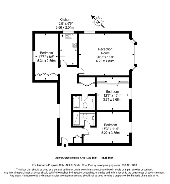 Flat 8, Tarnbrook Court, 9, Holbein Place, London floorplan