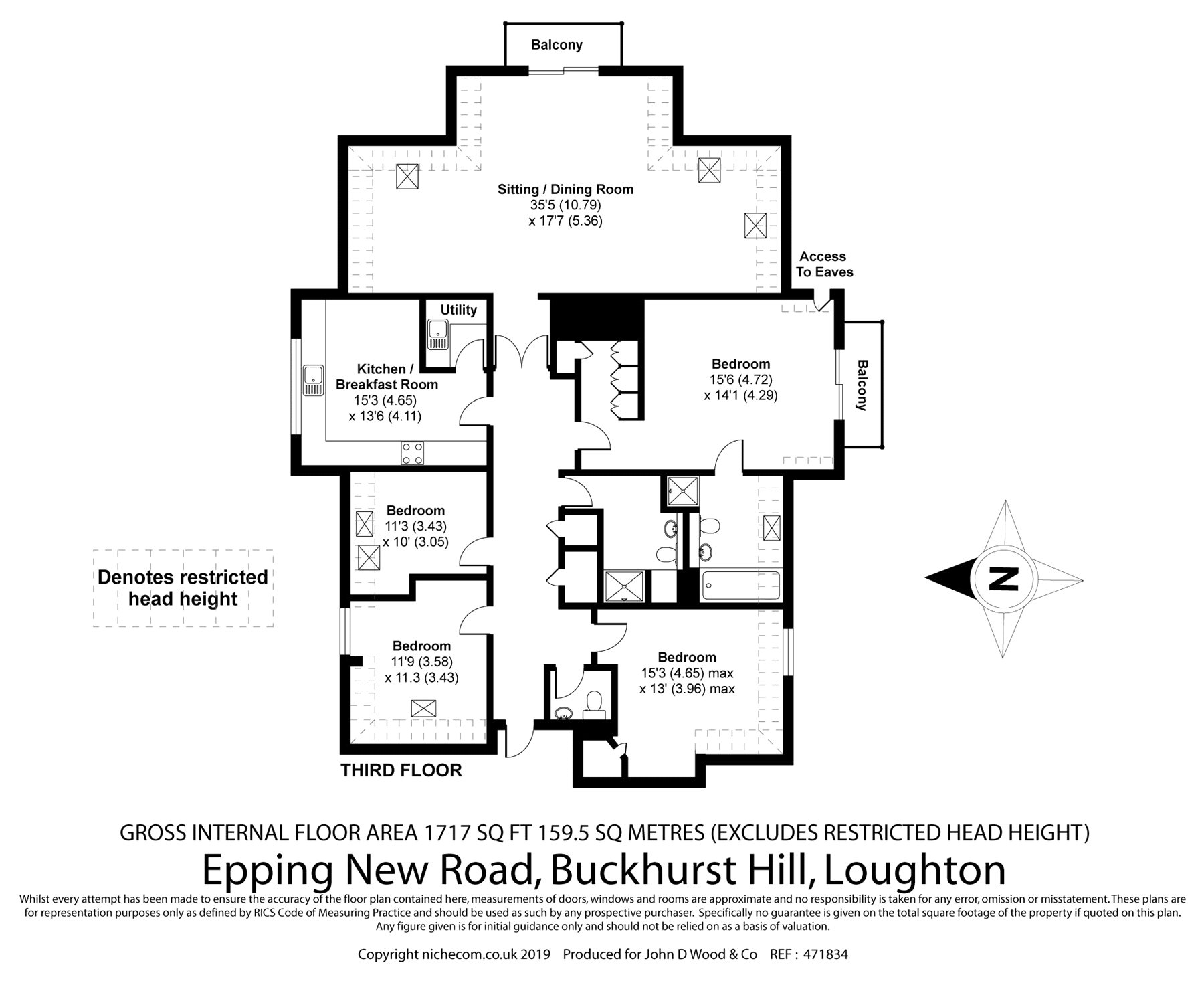4 Bedrooms Flat for sale in Boleyn Court, Epping New Road, Buckhurst Hill, Essex IG9
