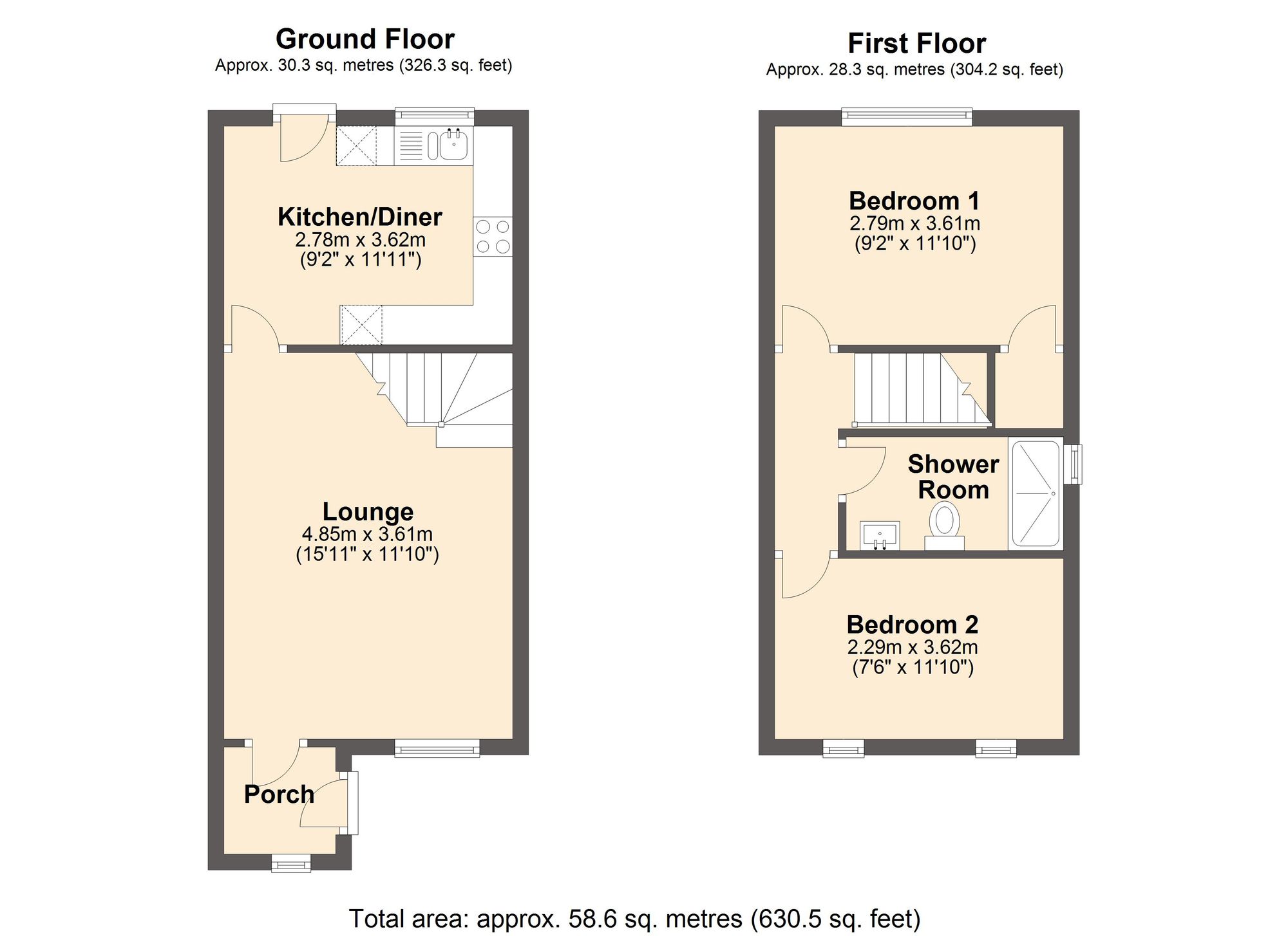 30 Meadowside Close, Chesterfield floorplan