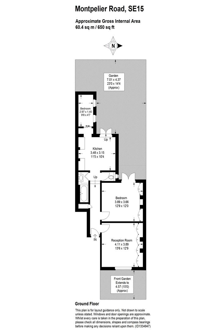 59B, Montpelier Road, London floorplan