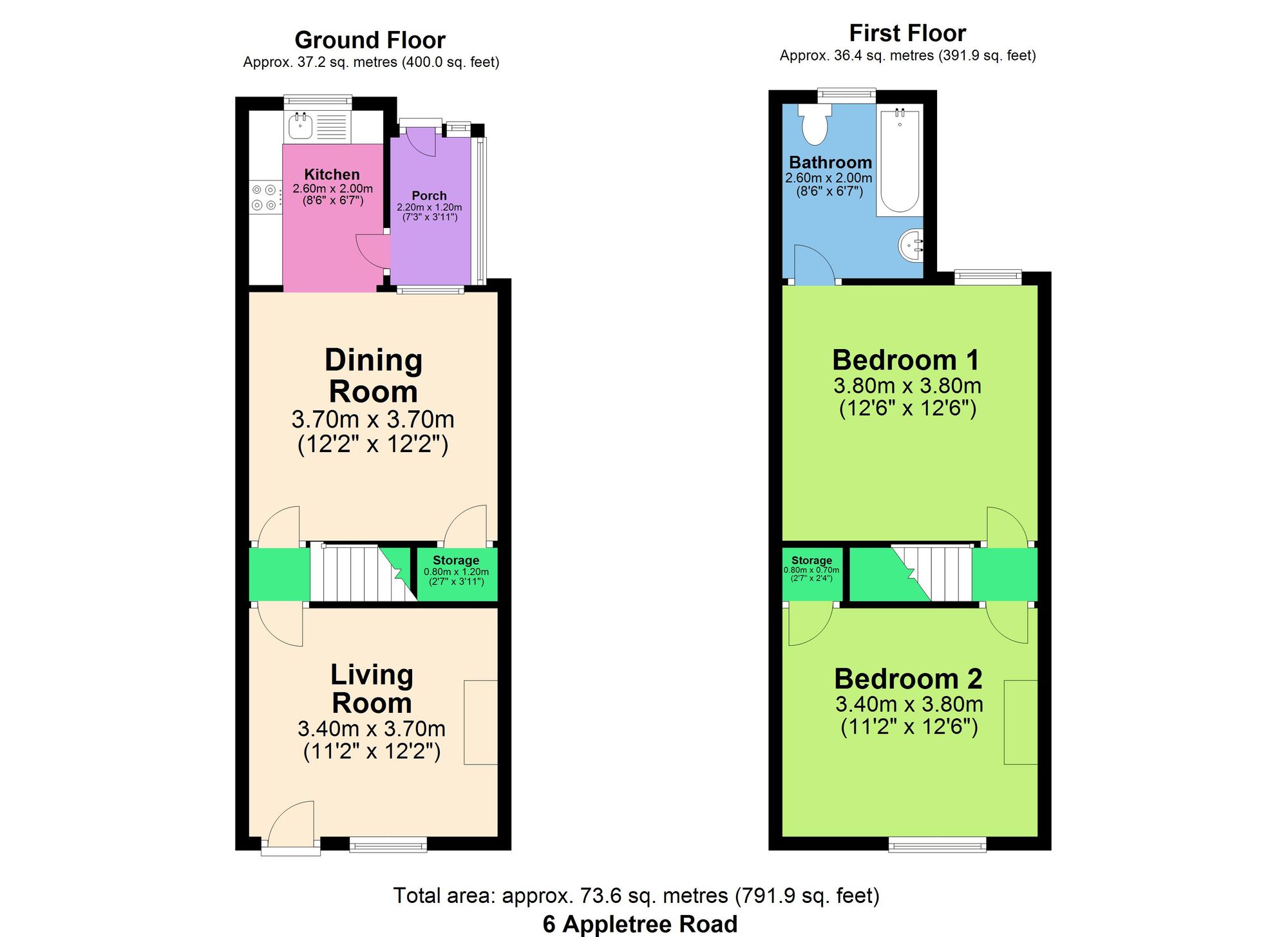 6 Appletree Road, Chesterfield floorplan