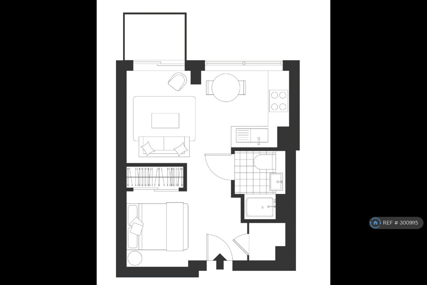 Studio Apartment, Queen Street Sl  Nf, Maidenhead floorplan