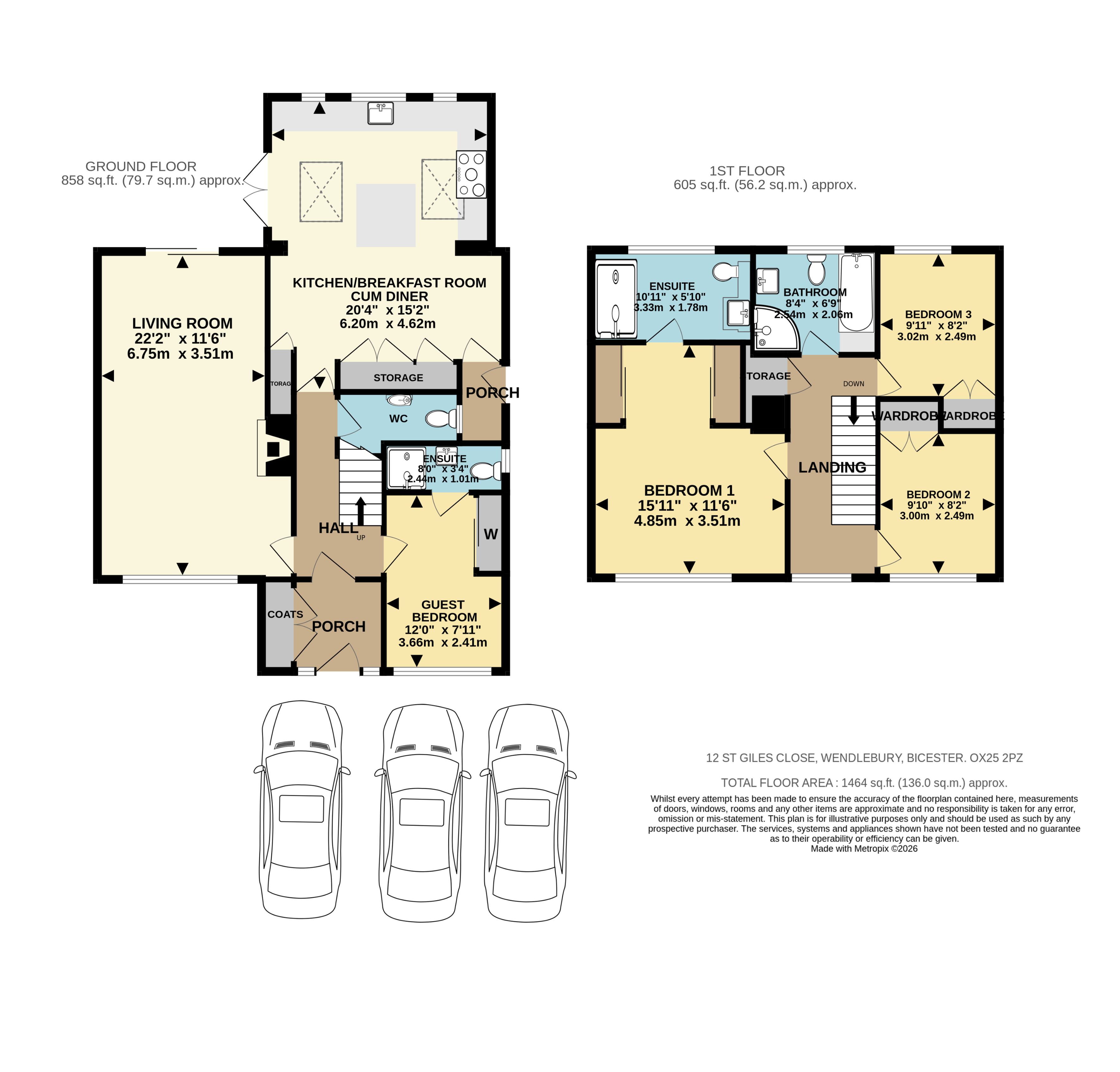 12, St. Giles Close, Bicester floorplan