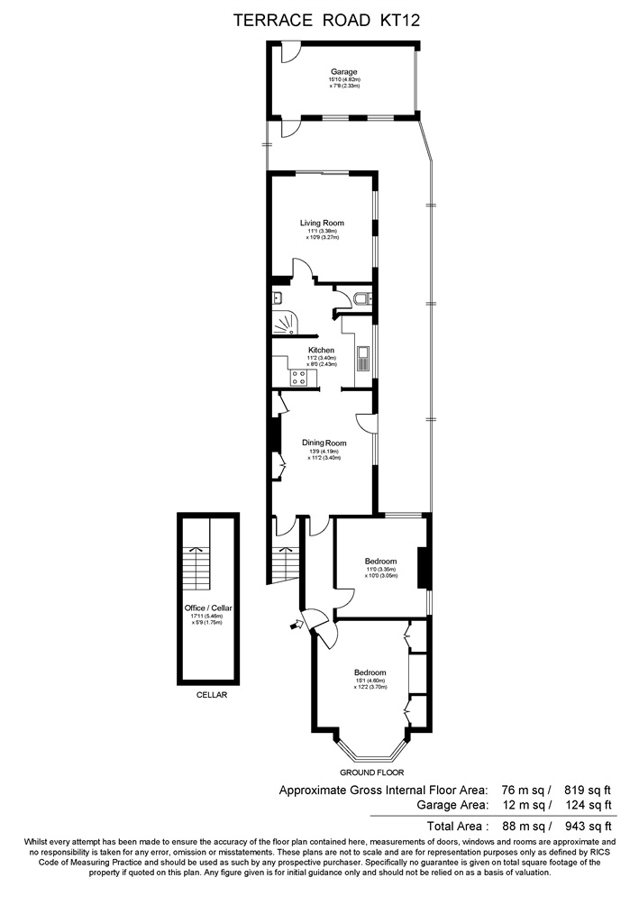 Terrace Road, WaltonOnThames, Surrey KT12, 2 bedroom for