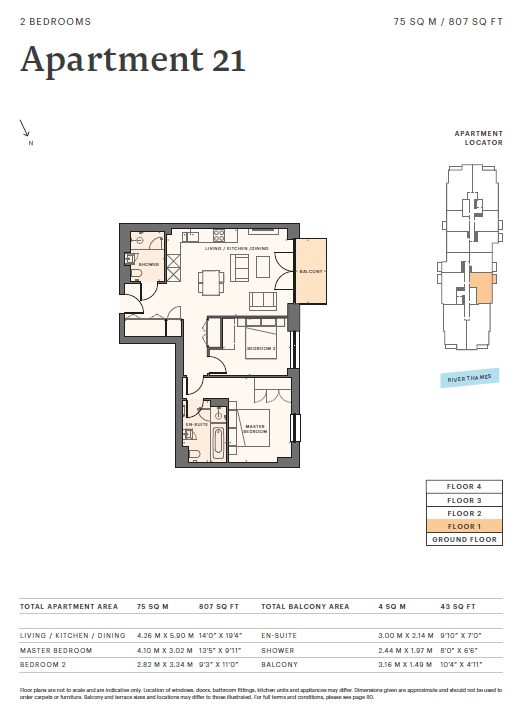 Teddington Riverside 21 Carlton House, Broom Road, Teddington floorplan