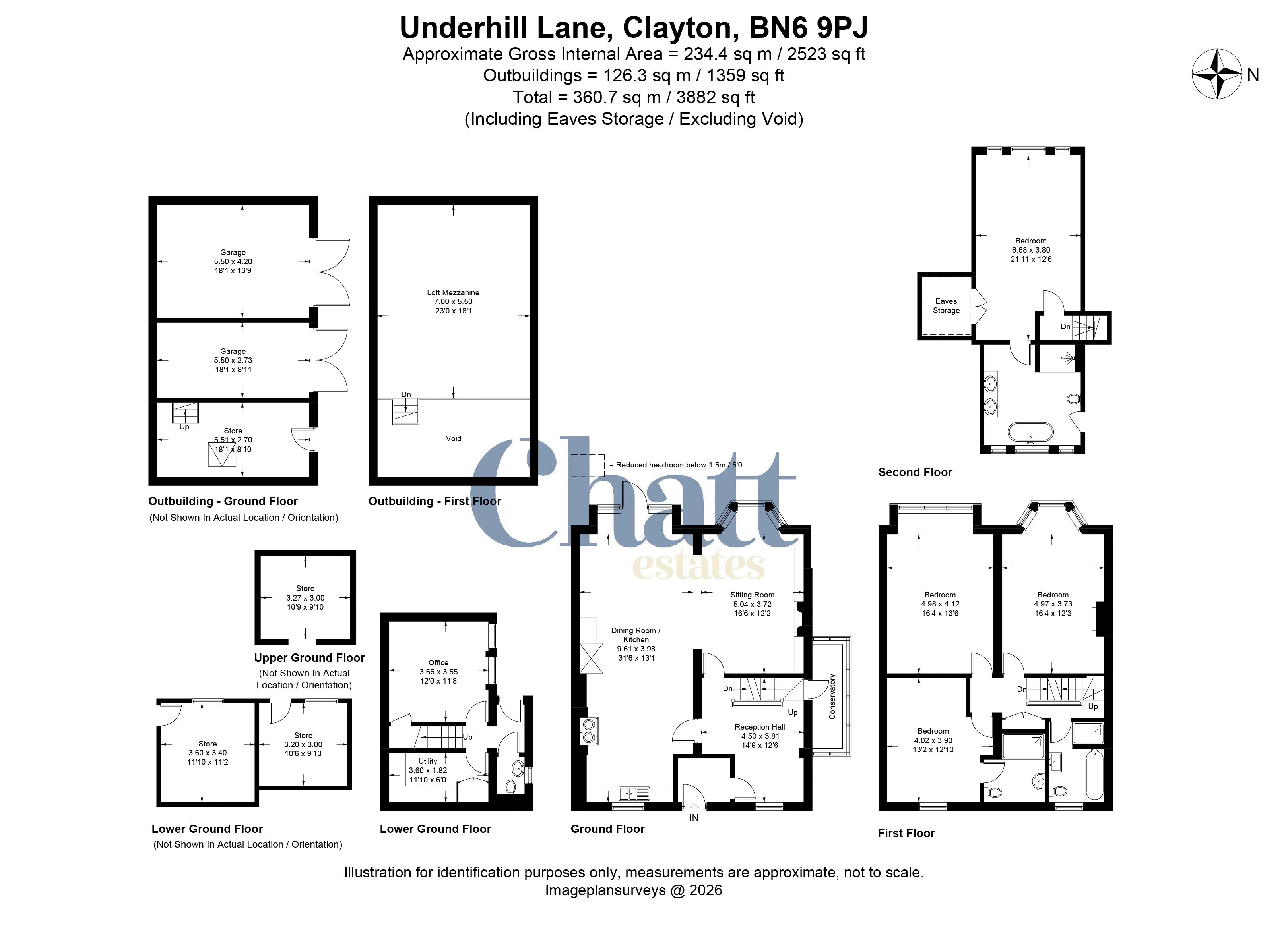Cottage Garth Fosters (conbined), Underhill Lane, Hassocks floorplan