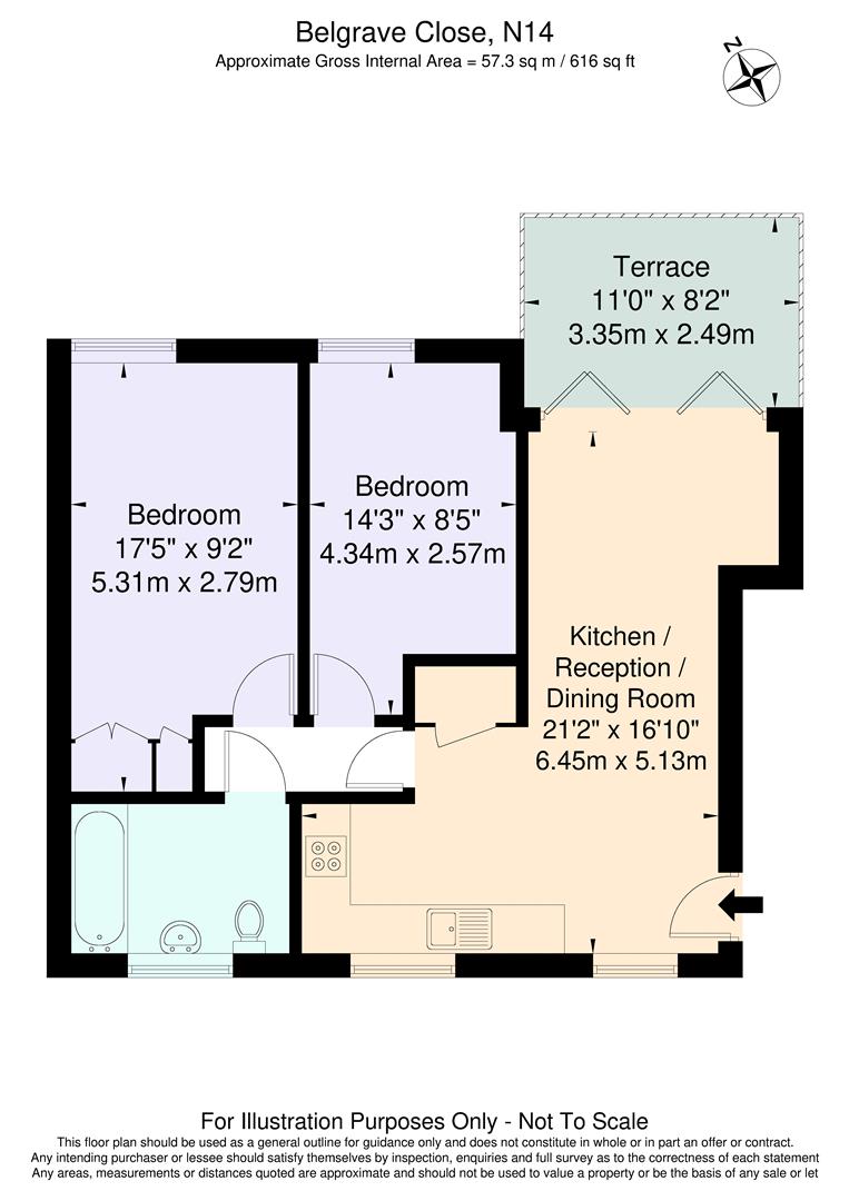 3, Charlotte Court, 13 Belgrave Close, Oakwood floorplan