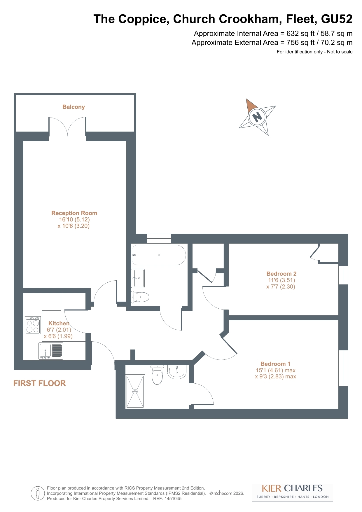 12, The Coppice, Fleet floorplan