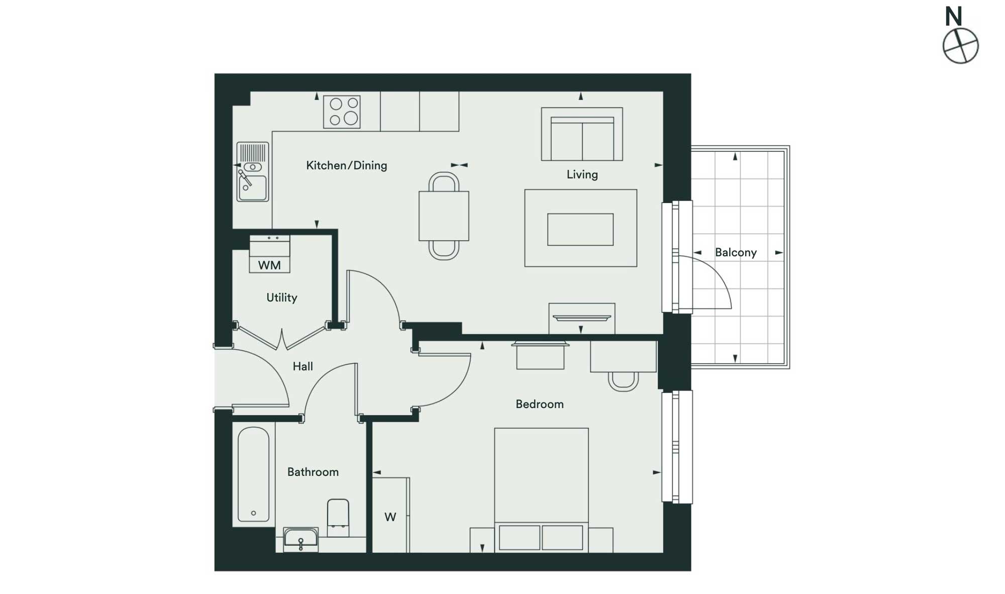 Cassia House, Bloomsbury Avenue, London floorplan