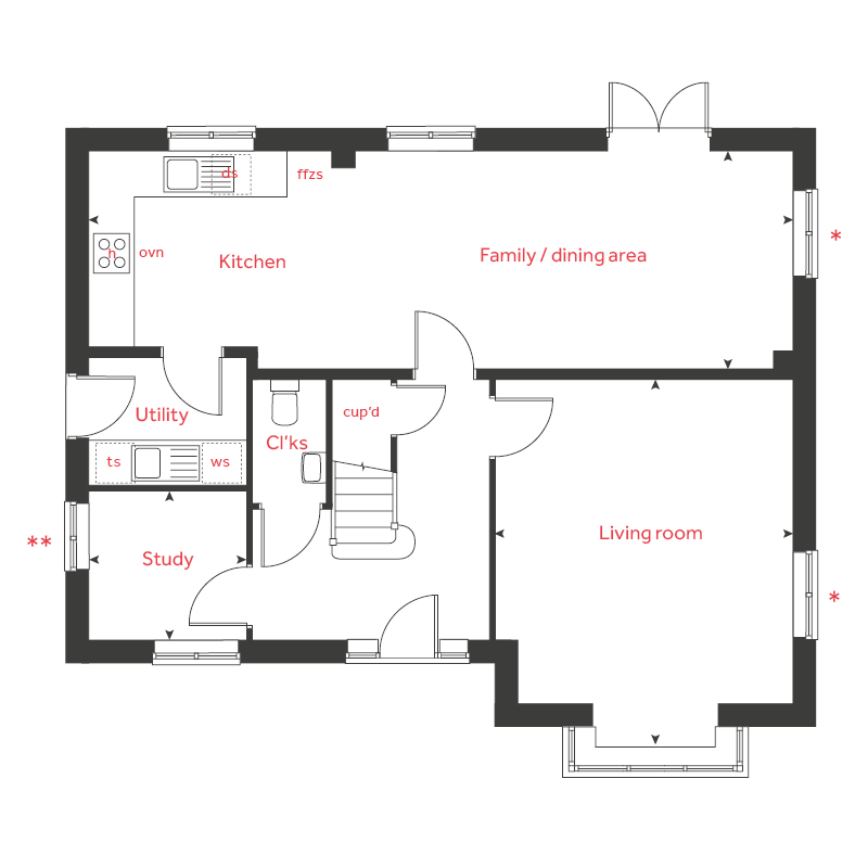 125, Cork Lane, Glen Parva floorplan